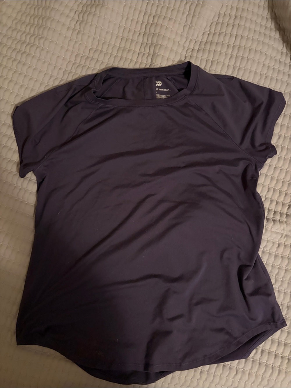 all in motion Women's Deep Purple Short Sleeve Active Tee